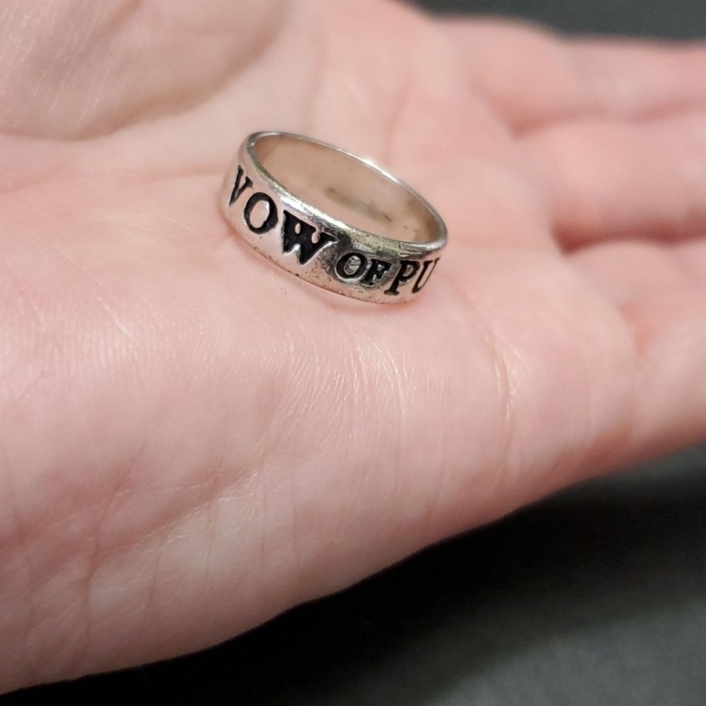 WJ vintage sterling purity ring Size 4.75